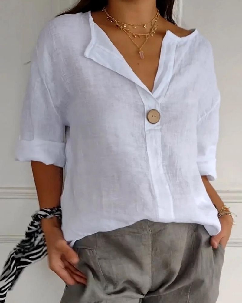 Jessa™ - Casual V-Neck Blouse